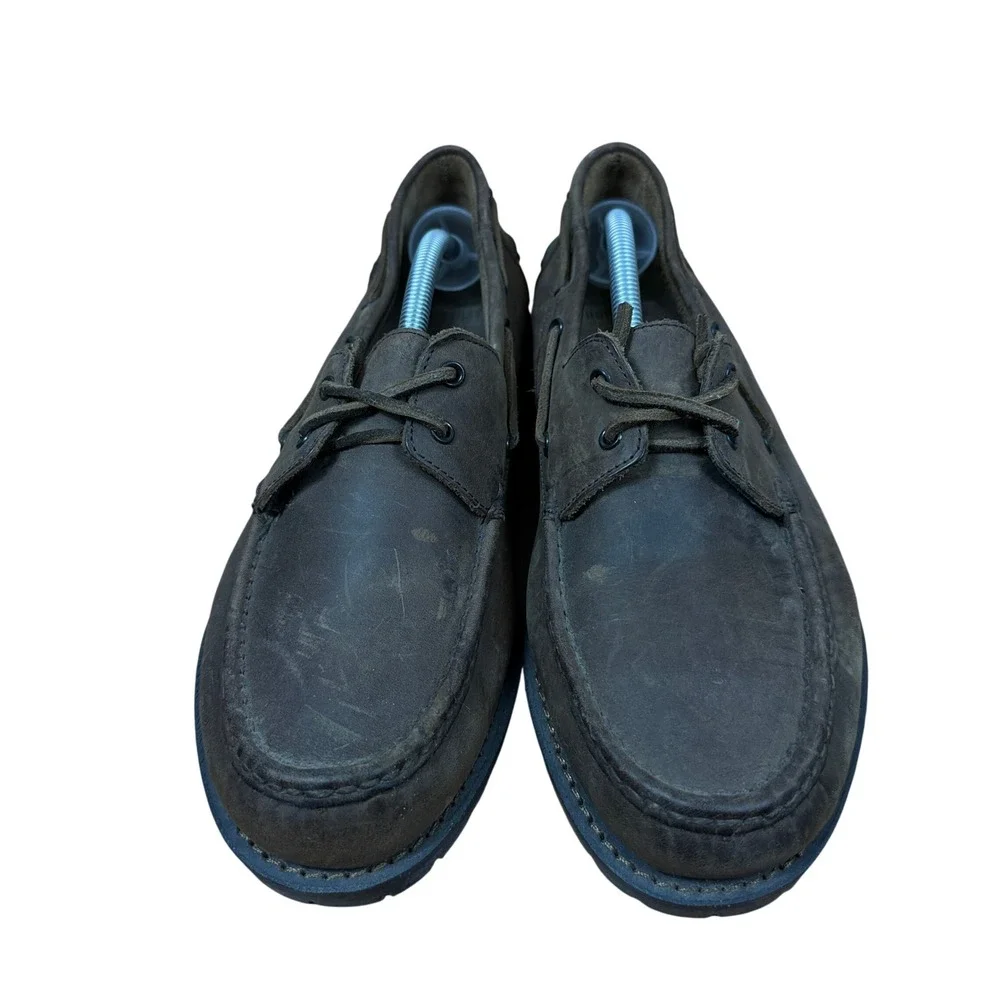 Thursday Boot Co Boat Shoes Mens 10 Brown Leather Lug Sole Handcrafted Mocs